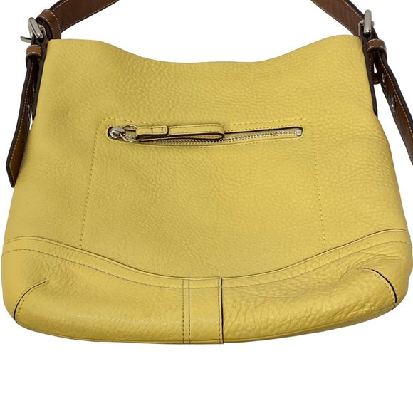 Authentic Coach Shoulder Bag Yellow Leather - Picture 12 of 13